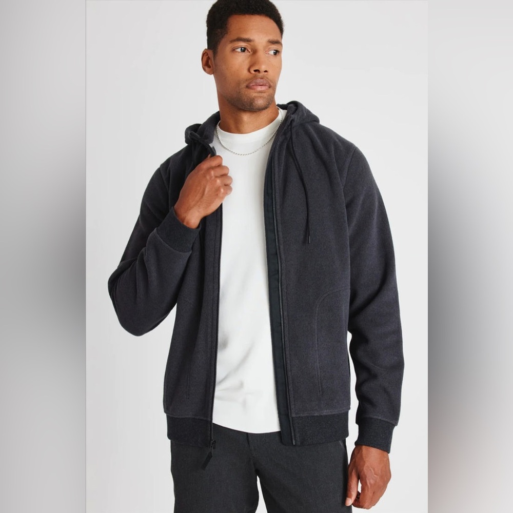 Kit and Ace Full Zip Hoodie Charcoal Grey Size Large